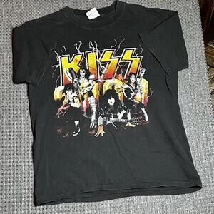 Vintage Anchorage, Alaska Kiss 2000 Men's Black Tshirt